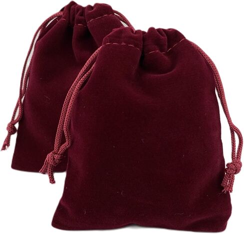 AEAOA Gift Bags, Pack of 25 Pieces 4" X 3" Velvet Drawstring Jewelry Pouches, for Candy, Pins, Jewelry, Treats, Birthday Party Favors (Black) in Saudi Arabia