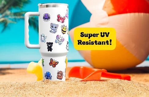 200 Pcs Kids Stickers | Colorful Animal & Food Character | Vinyl Sticker Pack for Water Bottles, Laptops, Scrapbooking, Christmas, School Project | Best Sticker Gift for Teens & Adults | Chibi Kawaii in Saudi Arabia