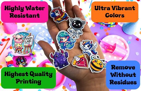 200 Pcs Kids Stickers | Colorful Animal & Food Character | Vinyl Sticker Pack for Water Bottles, Laptops, Scrapbooking, Christmas, School Project | Best Sticker Gift for Teens & Adults | Chibi Kawaii in Saudi Arabia