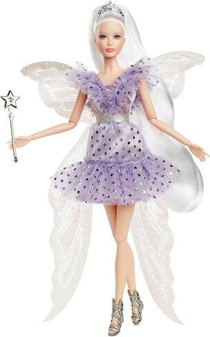 Barbie Signature Tooth Fairy Doll, Collectible Doll with Fairy Wings, Wand & Coin Bag, Gift for 6 Year Olds & Up, HBY16 in Saudi Arabia