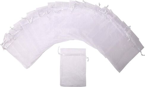 Organza Drawstring Pouch Bag,2.8''W x3.6" L, Pack of 100 (Fuchsia) in Saudi Arabia