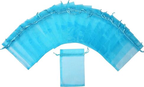Organza Drawstring Pouch Bag,2.8''W x3.6" L, Pack of 100 (Fuchsia) in Saudi Arabia