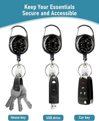 METALPHA Lanyards for ID Badges, Cute Cat Badge Holder with Retractable Reel Clip, Cat Lover Lanyard with ID Holder, ID Card Holder with Breakaway Lanyard for Women Teachers, Students, Nurses, Doctors in Saudi Arabia