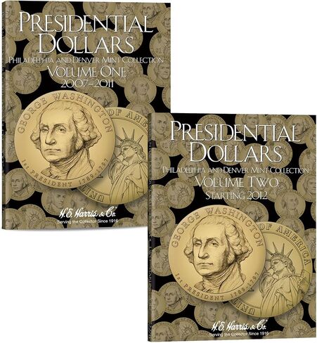 H.E. Harris & Co. US Presidential Dollar Two Volume Set from 2007#’s 2277, 2278 in Kuwait