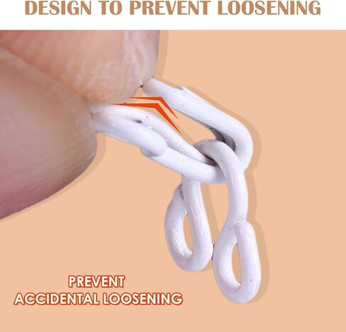 100 Set Copper Sewing Hooks and Eyes Closure-White Hooks Replacement for Bra and Clothing DIY Craft in Kuwait