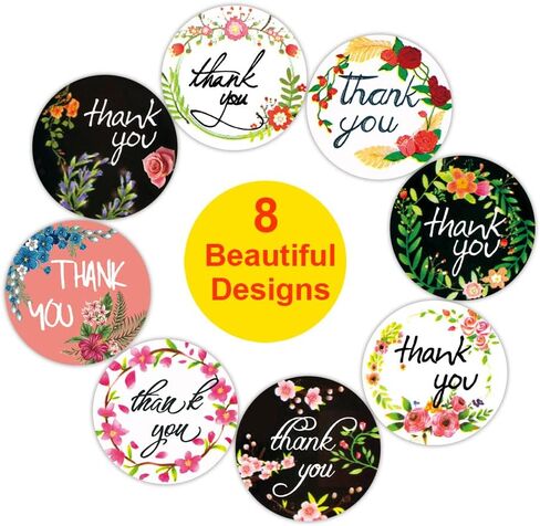 500PCS Clear Thank You Sticker Roll, 1.5 Inch Transparent PVC Gold Thank You Labels, Small Business Self Adhesive Waterproof Tags for Greeting Cards, Bouquets, Candy Bags, Packaging, Wedding Bags in Saudi Arabia