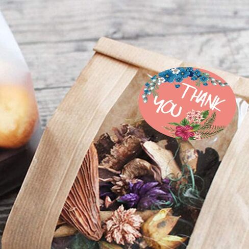 500PCS Clear Thank You Sticker Roll, 1.5 Inch Transparent PVC Gold Thank You Labels, Small Business Self Adhesive Waterproof Tags for Greeting Cards, Bouquets, Candy Bags, Packaging, Wedding Bags in Saudi Arabia