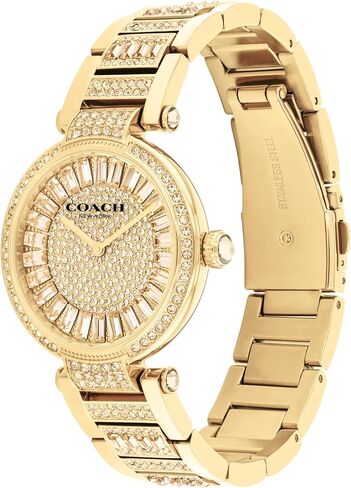 Coach Cary Watch for Women - 2H Quartz Bracelet Watch with Crystals on The Dial - Water Resistant 3 ATM/30 Meters - Gift for Her - Timeless Elegance, Perfect for Day or Night - 34mm in Saudi Arabia