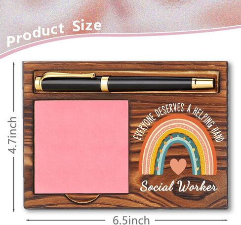 Social Worker Sticky Note Holder, Social Worker Appreciation Gifts, Thank You Gifts for Social Worker, Social Worker Office Decor Self-Stick Note Pad Holders YB382 in Saudi Arabia