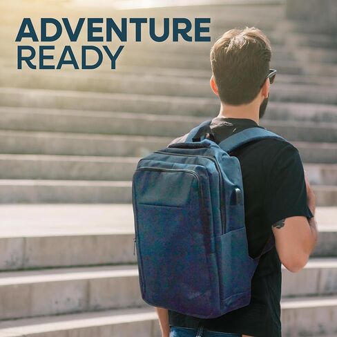 Nupouch Gray Backpack for Travel - 17" x 12" Carry On Backpack for Women and Men, Water Repellent Airplane Backpack in Kuwait