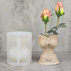 Wedding Dress Vase Cement Clay Mold Plaster Flower Pot Silicone Mold Concrete Succulent Flowerpot Pen Holder Epoxy Resin Mold