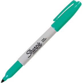 SHARPIE Fine Point Permanent Markers, Aqua, 1 Count
