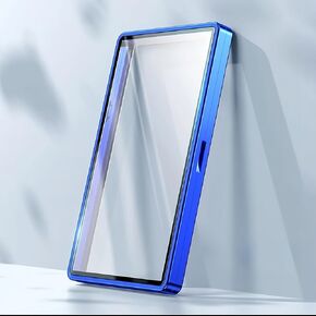 PSA & CGC Slab Protector Display Case, Metallic Magnet Closures, High Gloss Finish, Stackable, Fits PSA & CGC Graded Cards w/Ray Protection (BLUE)