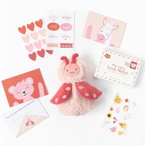 Slumberkins Lovebug's Love Notes Bundle | Lovebug Mini Plush Stuffed Animal & My Little Love Notes | Celebrate Your Love This Valentine's Day - Social Emotional Learning Toys for Boys and Girls