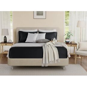 Chateau Home Collection King Size Sheets, Dark Denim, 800 Thread Count Sateen Weave 100% Egyptian Cotton, Deep Pocket