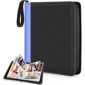 Trading Card Binder,440 Cards Collectible Trading Card Holder Case with 55 Sleeves, 4 Pocket for TCG Game Cards Collection Sports Trading Cards Collector Album (Pink milk bottle, 440 Pockets)
