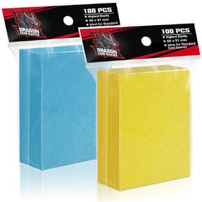 600PS Soft Trading Card Sleeves,6 Color Magic The Gathering Card Sleeves Fit for Football Cards,Baseball Cards,MTG Sleeves,Yugioh Sleeves, TCG Sleeves,Yu-Gi-Oh Sleeves(Style 5)