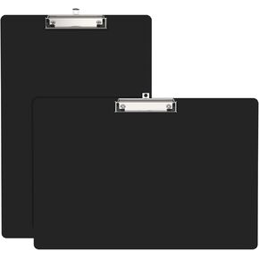 Extra Large 11x17 Clipboards 2 Pack, Landscape and Vertical Layout, Clear Plastic Drawing Boards with Low Profile Clip. Suitable for Watercolor, Sketching, Painting. Art & Drafting Supply