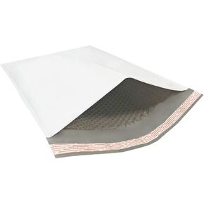 StarBoxes 50 Poly Bubble Mailer Bags 12.5x19" - #6 Pouches Envelopes White Self-Sealing