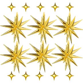 50pcs Silver Moon and Star Balloons,36"Moon Foil Balloons 18"10" Star Foil Balloons Four Pointed Star Balloon Mylar Balloon for Baby Shower Christmas Wedding Birthday Party