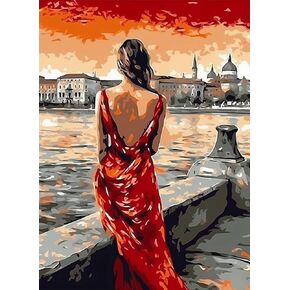 Kaliosy 5D Diamond Art Kits for Adults Kits for Exotic Woman by Number Kits, Diamond Painting Art Women DIY Full Drill Crystal Craft Cross Stitch Embroidery Decoration ?12x16 inch? 30x40 cm