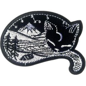 SUNMOVE 1PC Nature in Cat Iron On Sew On Patch Badge for Jacket Jean Hat Applique Craft
