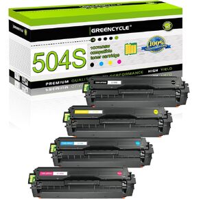 greencycle Compatible Toner Cartridge Replacement for Samsung CLT-504S CLT504S CLT-K504S Xpress C1810W C1860FW SL-C1810W SL-C1860FW CLX-4195FW CLP-415NW Printer (Black,Cyan,Yellow,Magenta,4-Pack)