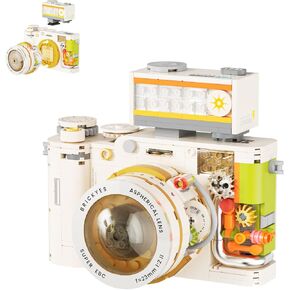 Building Blocks Camera, Retro Camera Building Blocks Model Set, 508 pcs Digital Camera Building Blocks Kit, Vintage Camera Toys Model for Adults Girls Boys Kid Toys
