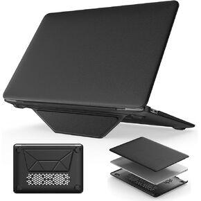 HXCASEAC Case Compatible with MacBook Pro 14 inch Case 2024 2023 2022 2021 with Foldable Stand, Anti-Scratching Protective Cover (M4 M3 M2 M1) A3401 A3112 A2918 A2992 A2779 A2442 Fabric, Navy