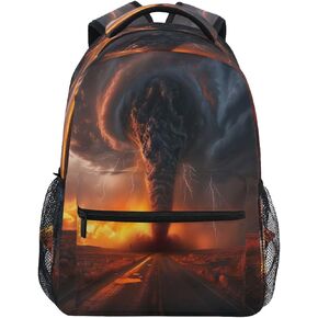 Lightning Tornado Backpack, Water Resistant Laptop Backpack Travel Casual Daypack#890