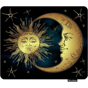 ألعاب فأر PAD PAD ASMOLOGY عتيقة Sun Crescent Moon والنجوم فوق Blue Black Sky Boho الوشم الأنيق الوشم الفلك