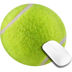 Vintage Worn Baseball Ball Round Mouse Pad, Small Gaming Mousepad with Stitched Edge, Non-Slip Rubber Base Mouse Mat Office Desk Accessories for Laptop Computer Decor 7.9 X 7.9 Inch
