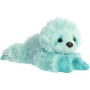 Aurora® Adorable Mini Flopsie™ Minty Sloth™ Stuffed Animal - Playful Ease - Timeless Companions - Blue 8 Inches