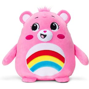 Care Bears Squishy 10" Plush Cheer Bear - Pink, Soft Huggable Squishy Material! – Good for Girls and Boys, Employees, Collectors, Ages 4+
