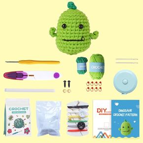 Zoruiline Crochet Kit Diy Crochet for Kids Crochet Kits for Beginners تشمل الغزل خطافًا كروشيهًا كروشيهًا مريحًا.
