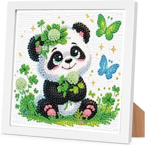 Cat Diamond Art Kits for Kids with Frame-Cat Diamond Art for Kids Ages 4-8-12 with Frame,Animals Diamond Painting Kits for Kids for Gift Home Wall Decoration(7x7inch)