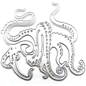 Octopus Die Cut for Card Making, Octopus Metal Cutting Dies Congratulations Die Cuts Embossing Stencils Template for DIY Scrap-Booking Decor Wedding Birthday Blessing Card