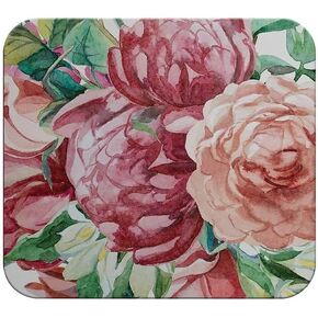 1 intheoffice square mouse pad ، pink flower ploral mouse pad ، fash mouse pad ، non skid ، 1 pack