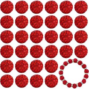 180PCS 10mm Clay Rhinestone Beads for Jewelry Making Clay Disco Ball Beads Sparkly Diamond Crystal Beads for Bracelet Necklace Earring Making (Multicolor)