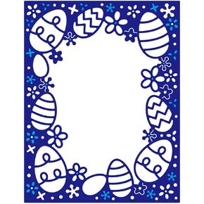 Kwan Crafts Egg Flowers Frame Happy Easter Decoration Metal Die Cutting Dies for DIY Scrapbooking Photo Album Embossing Folder