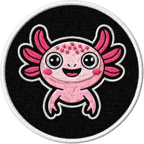 Axolotl Patch Embroidered Iron on Patches for Clothes Backpacks Bags Jeans Jackets Size 3" ID45095