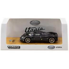يوتوبيا ألياف الكربون الأسود مع عجلات ذهبية Global64 Series 1/64 DIECAST MODEL بواسطة TARMAC WORKS T64G-TL055-BCF