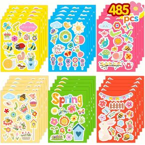 Spring Stickers for Kids Flower Stickers Hello Spring Spring Stickers for Teachers Flower Stickers Bulk Spring Stickers for Holiday Spring Party Favors Supplies