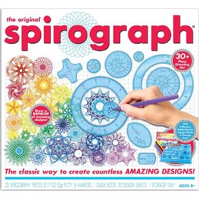 Spirograph with Markers, Arts and Crafts, Kids Toys, Art Supplies, Craft Supplies, Drawing Kit, Spiral Art, Classic Gear Design Kit, Markers, Design Sheet Included, Ages 8+