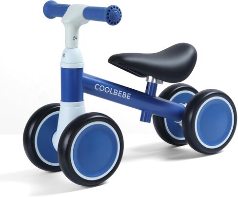 Coolbebe Baby Balance Bike for 1 Year Boys Girls Gip ، Beving Toddler Balance Bike مع 4 عجلات صامتة ، أطفال عيد ميلاد عام واحد مقابل 12 مترًا إلى 36 مترًا قبل المدرسة in Saudi Arabia