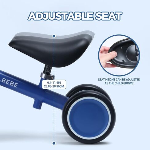 Coolbebe Baby Balance Bike for 1 Year Boys Girls Gip ، Beving Toddler Balance Bike مع 4 عجلات صامتة ، أطفال عيد ميلاد عام واحد مقابل 12 مترًا إلى 36 مترًا قبل المدرسة in Saudi Arabia