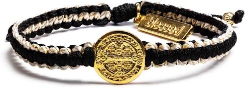 My Saint My Hero Gratitude Blessing Bracelet - Gold-Tone with Clear Crystal in Saudi Arabia