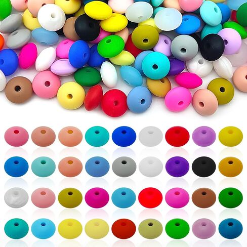 60pcs Silicone Beads 14mm Silicone Polygonal Beads 12 Colors Silicone Spacer Beads Polygonal Geometry Beads Colorful Silicone Beads Bulk for Necklace Bracelet Jewelry Making DIY Crafts in Kuwait