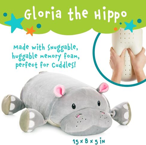 Cuddly Memory Foam Pillow Plush with Belly Pocket, Kids Pillow for Hugging Sleeping & Storing Diary, 15" Stuffed Animal & Journal Set - Piper The Elephant in Saudi Arabia