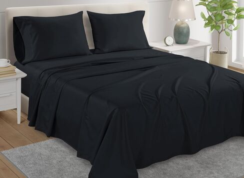 Chateau Home Collection King Size Sheets, Dark Denim, 800 Thread Count Sateen Weave 100% Egyptian Cotton, Deep Pocket in Saudi Arabia